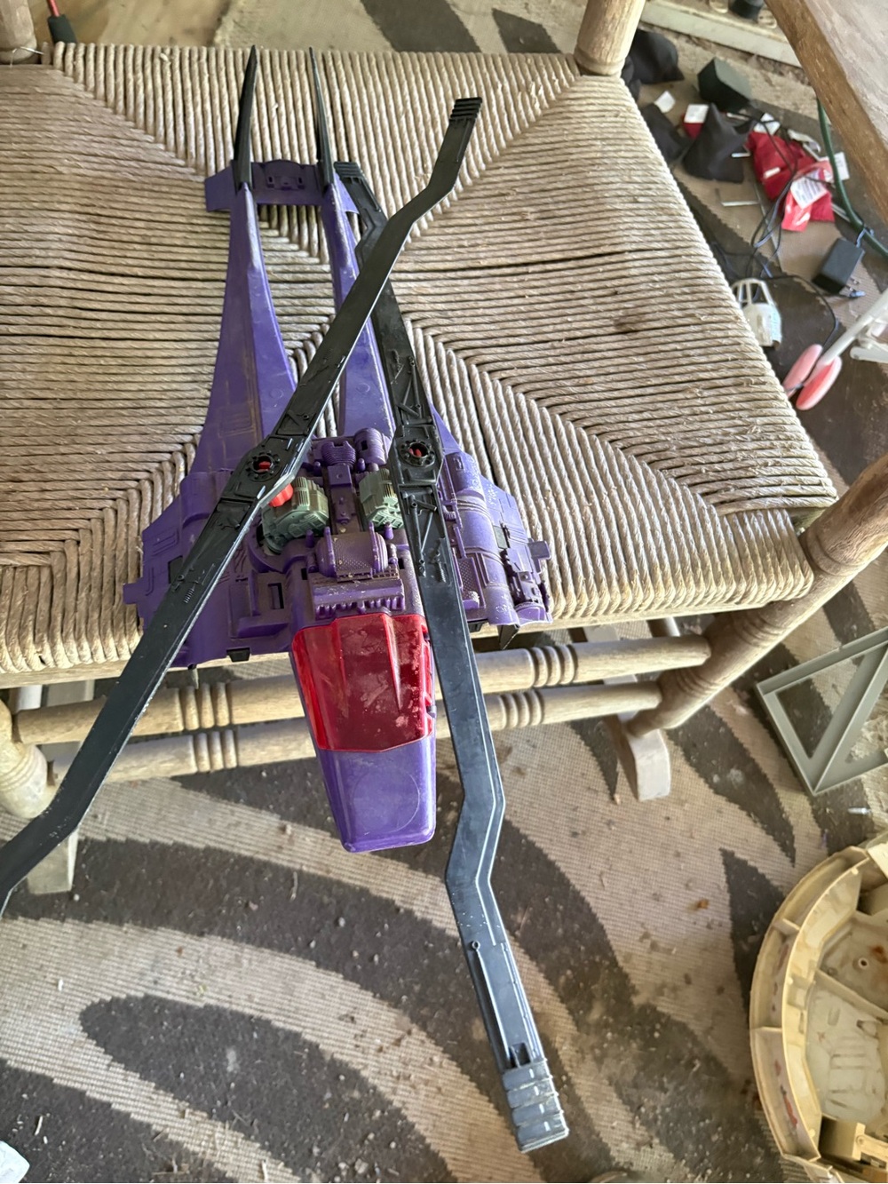1987 Hasbro GI Joe Cobra Purple Mamba helicopter.